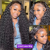 Wholesale 3PCS Deep Wave 13x4 Lace Frontal Wig Human Hair 16-32Inch