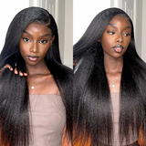 Kinky Straight Lace Front Wigs Human Hair Wigs Brazilian Yaki Straight Lace Closure Wig For Women