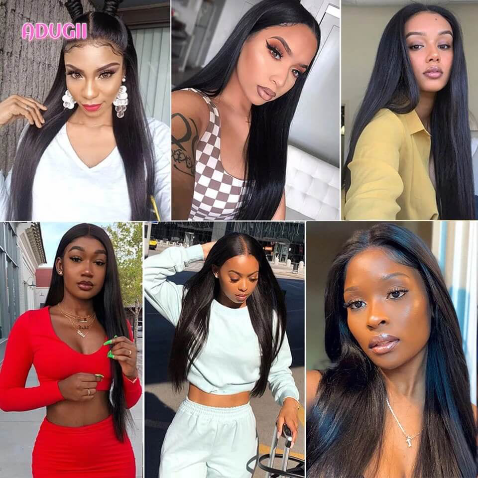 Straight 13X6 Lace Frontal Wig 6X6 Lace Closure Human Hair Wig With Natural Hairline
