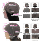 Kinky Straight Brazilian Lace Front Wigs With Baby Hair Lace Front Human Hair Wigs Yaki Wigs