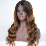 Ombre Lace Front Wig Human Hair Body Wave Colored Wigs