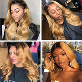 T1B/#27 Ombre Colored Body Wave Lace Front Wigs