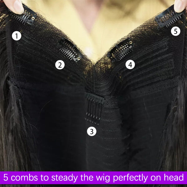 V Part Body Wave Wig Human Hair Wig