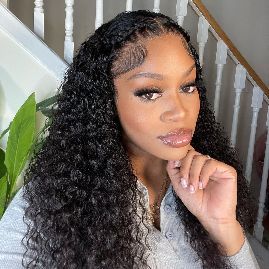 Deep Wave 13X6 Lace Frontal Wig5X5 Lace Closure Human Hair Wig With Natural Hairline