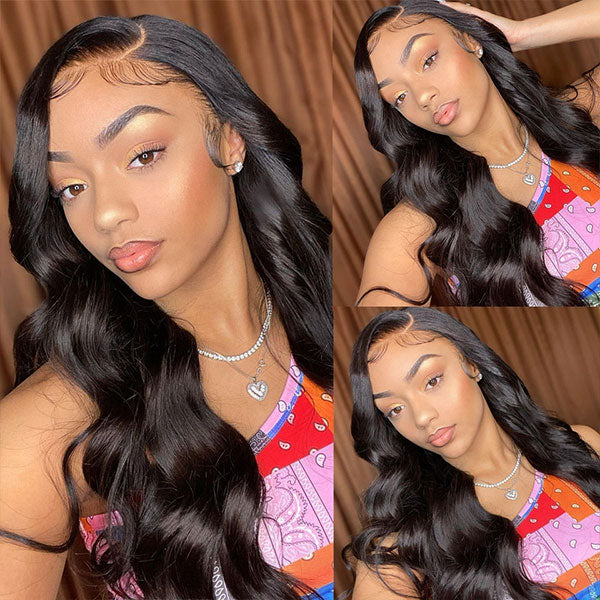 Lace Wigs Body Wave 13*4 Lace Front Wigs Real Human Hair Transparent Wigs