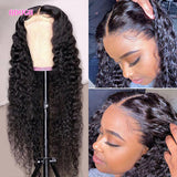 Deep Wave 13X6 Lace Frontal Wig 6X6 Lace Closure Human Hair Wig With Natural Hairline