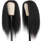 Kinky Straight Brazilian Lace Front Wigs With Baby Hair Lace Front Human Hair Wigs Yaki Wigs