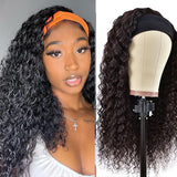 Water Wave Headband Wig Human Hair for African American